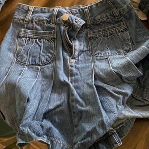 Jeans skirt pleated